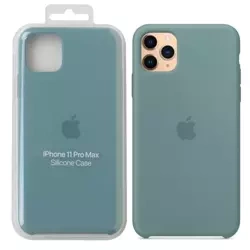 Silikonowe etui Apple Silicone Case do iPhone 11 Pro Max - zielone (Cactus)