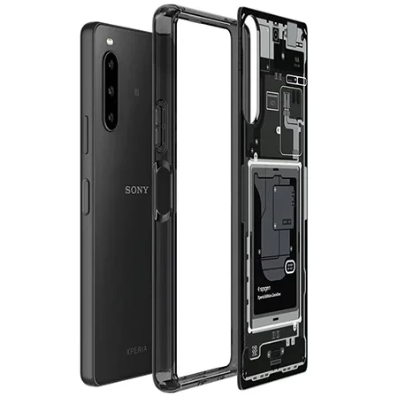 Case for Sony Xperia 10 V Spigen Ultra Hybrid - black with motif (Zero One)