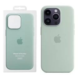 Apple iPhone 14 Pro Max Silicone Case MagSafe - Green (Succulent)