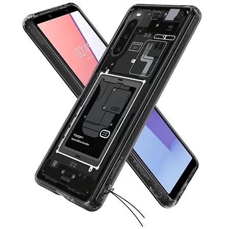 Case for Sony Xperia 10 V Spigen Ultra Hybrid - black with motif (Zero One)