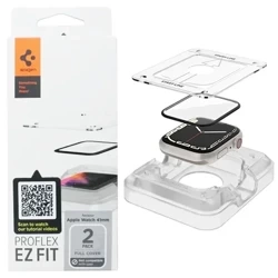 Szkło hybrydowe Spigen ProFlex EZ FIT do Apple Watch 41mm - 2 sztuki