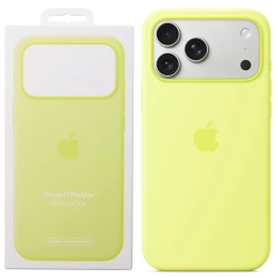 Silikonowe etui Apple iPhone 17 Pro Max Silicone Case MagSafe Camera Control - żółte (Neon Yellow)