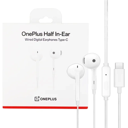 Słuchawki przewodowe z pilotem OnePlus Half In-Ear - białe