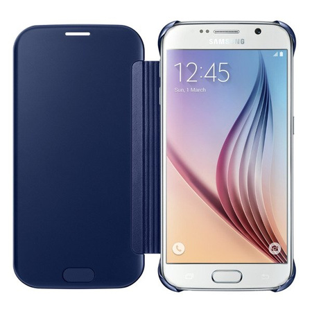 Etui na telefon Samsung Galaxy S6 Clear View Cover - granatowe