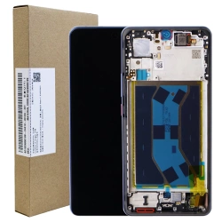 Oryginalny wyświetlacz AMOLED z ramką do Realme GT 7 - niebieski