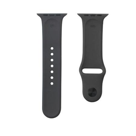 Apple Watch 1/ 2/ 3/ 4/ 5/ 6/ 7 Series 42/ 44/ 45 mm Silicone Sport S/M strap MR272ZM/A - dark grey (Gray)