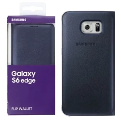 Samsung Galaxy S6 edge Flip Wallet phone case - black