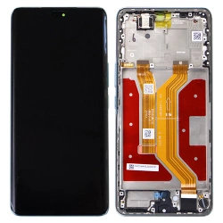 Wyświetlacz LCD z ramką do Huawei Honor Magic 7 Lite oryginalny - zielony (Jade Cyan)