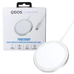 Ładowarka indukcyjna Qdos PowerSnap MagSafe Wireless Charger 15W - biała