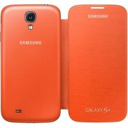 Samsung Galaxy S4 Flip Cover phone case - orange