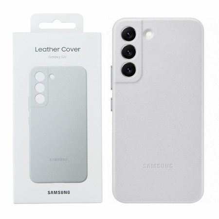 Samsung Galaxy S22 Leather Cover phone case - grey