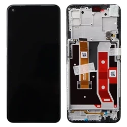 LCD display with bezel for Oppo A72 5G - black