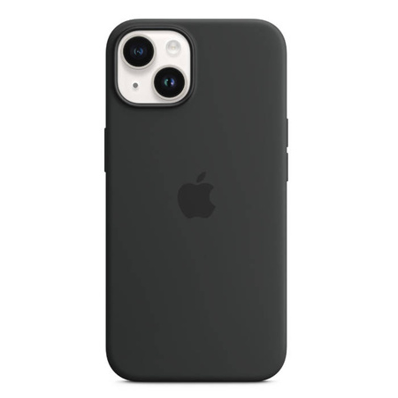 Silicone case for Apple iPhone 14 MagSafe - black (Midnight)