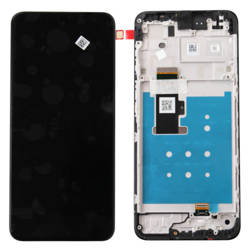 Original LCD display with bezel for Motorola Moto G13 - black