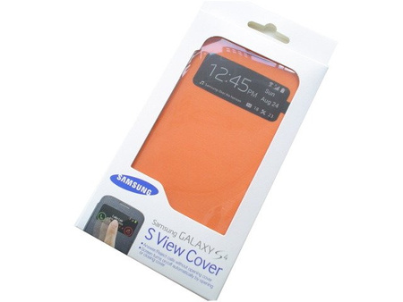 Samsung Galaxy S4 S-View Cover phone case - orange