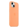 Apple iPhone 15 Silicone Case MagSafe - Orange (Orange Sorbet)