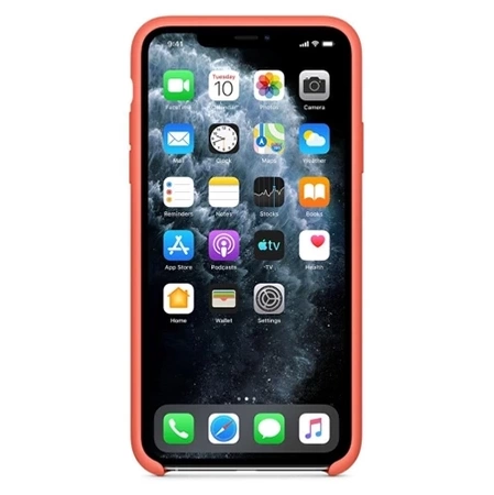 Apple iPhone 11 Pro Max Silicone Case - Orange (Clementine)