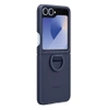 Samsung Galaxy Z Flip6 Silicone Phone Case with Ring - navy blue