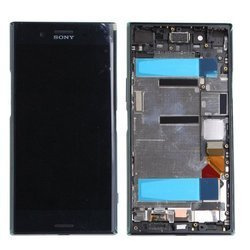 Sony Xperia XZ Premium LCD display with bezel and speaker - black