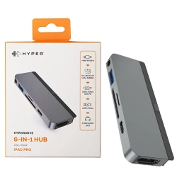 USB-C Hyper Drive 6-In-1 Hub Adapter for iPad Pro/ MacBook Pro/ iPhone