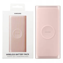 Powerbank z funkcją ładowania indukcyjnego Samsung Wireless Baterry Pack 10000 mAh - różowy