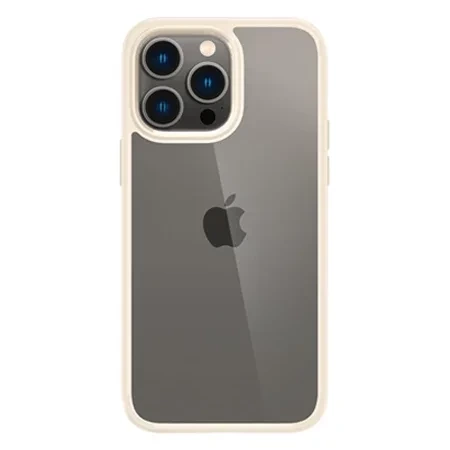 Spigen Ultra Hybrid Case for Apple iPhone 14 Pro Max - transparent with beige frame (Sand Beige)