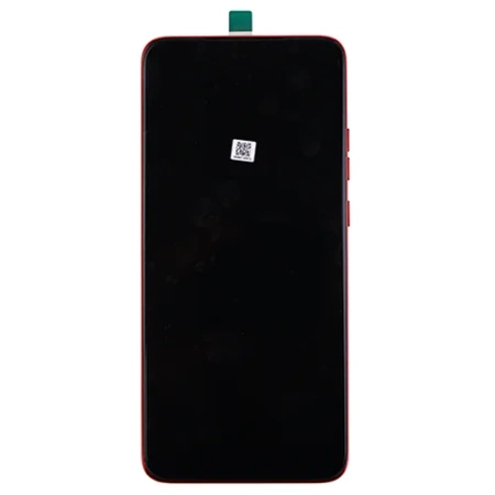 Original LCD display with bezel for Motorola Edge 50 Neo - red (Poinciana)