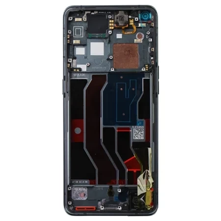 Genuine LCD display with bezel for Oppo Find X3 Pro - black 