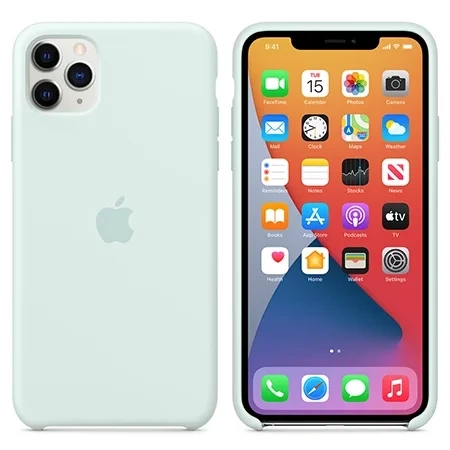 Apple iPhone 11 Pro Max Silicone Case - Blue (Seafoam)