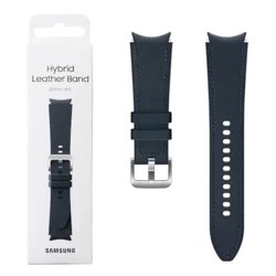Samsung Galaxy Watch 4/ Watch 4 Classic/ Watch 5/ Watch 5 Pro Hybrid Leather Band 20 mm M/L - navy blue