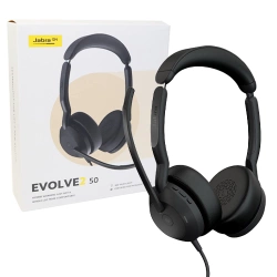 Słuchawki nauszne z mikrofonem Jabra Evolve2 50 - czarne