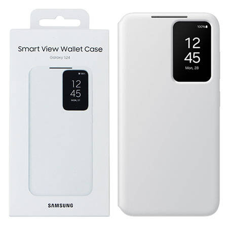 Etui na telefon Samsung Galaxy S24 Smart View Wallet Case - białe (White)