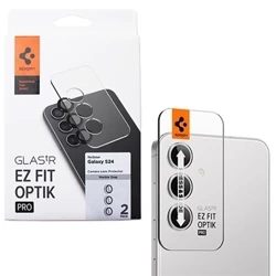 Spigen Glas tempered glass for Samsung Galaxy S24 camera.TR EZ FIT OPTIK Pro 2 pieces - gray (Marble Gray)