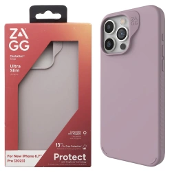 Etui do Apple iPhone 15 Pro Max Zagg Manhattan Snap - szarofioletowe (Lavender)