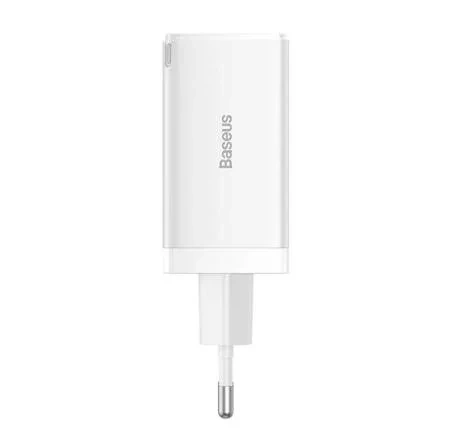 USB-A + 2x USB-C Baseus GaN5 Pro Fast Charger 65W - white