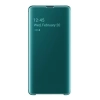 Etui na telefon Samsung Galaxy S10 Plus Clear View Cover - zielone [OUTLET]