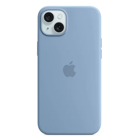 Apple iPhone 15 Plus Silicone Case MagSafe - Blue (Winter Blue)