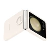 Samsung Galaxy Z Flip5 Silicone Phone Case with Ring - Beige (Beige)