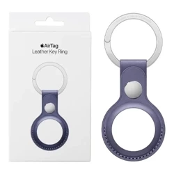 Apple AirTag Leather Key Ring - purple (Wisteria)