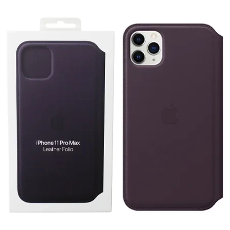 Apple iPhone 11 Pro Max Leather Folio - eggplant (Aubergine)