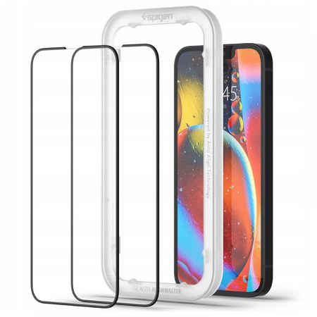 Apple iPhone 14/ 13 Pro/ 13 szkło hartowane Spigen Glas.TR ALIGN MASTER AGL03387 - czarne (2 sztuki)