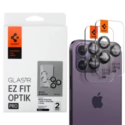 Szkło hartowane na aparat do Apple iPhone 14 Pro/ 14 Pro Max/ 15 Pro/ 15 Pro Max Spigen Glas.TR EZ FIT OPTIK Pro - 2 sztuki