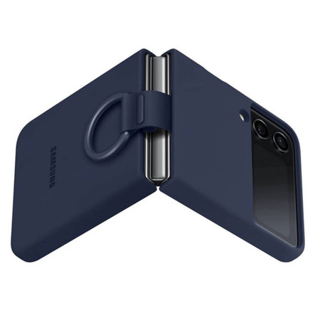 Samsung Galaxy Z Flip4 case Silicone Cover with Ring EF-PF721TNEGWW - navy blue