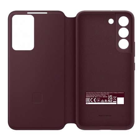 Samsung Galaxy S22 Plus case Smart Clear View Cover EF-ZS906CEEGWW - burgundy