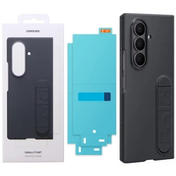 Samsung Galaxy Z Fold7 Silicone Case with protective film for phone - black