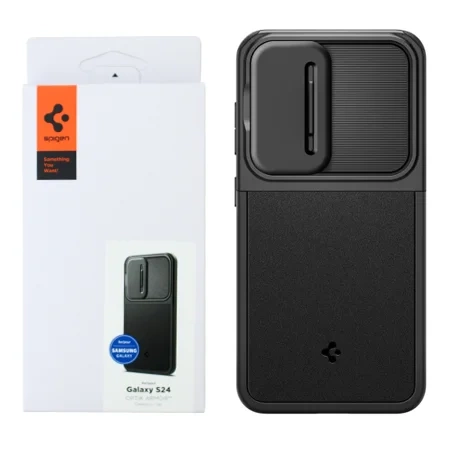 Spigen Optik Armor phone case for Samsung Galaxy S24 - black