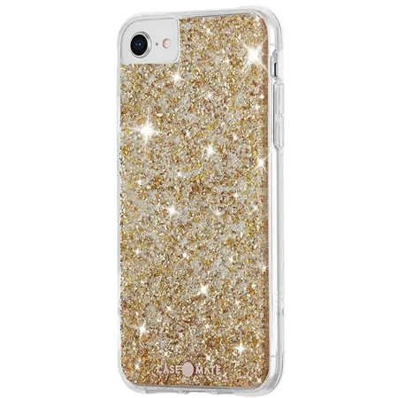 Case for Apple iPhone 6/ 6s/ 7/ 8/ SE 2020/ SE 2022 Case-Mate Twinkle Stardust - transparent gold with glitter (Stardust)