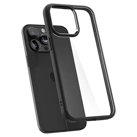 Spigen Crystal Hybrid case for Apple iPhone 15 Pro - transparent with black frame