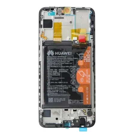 Original LCD display with frame and battery for Huawei P Smart 2019 - black