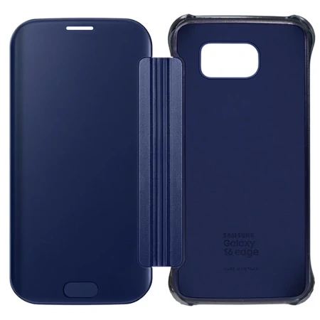 Samsung Galaxy S6 edge Clear View Cover phone case - dark blue